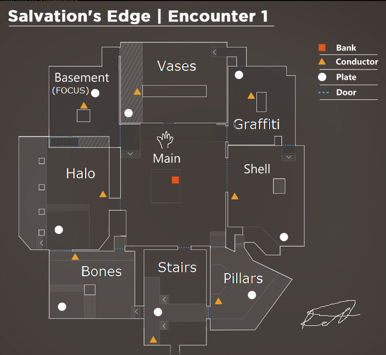 A set of rooms, with a central room containing a Witness hand and a Resonant Altar, and 8 surrounding connected rooms each containing circuit plates and conduits.